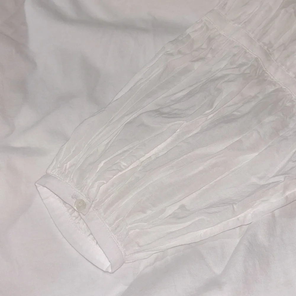 NWT Madewell Puff Sleeve Drop Shoulder Knit Top in white size small